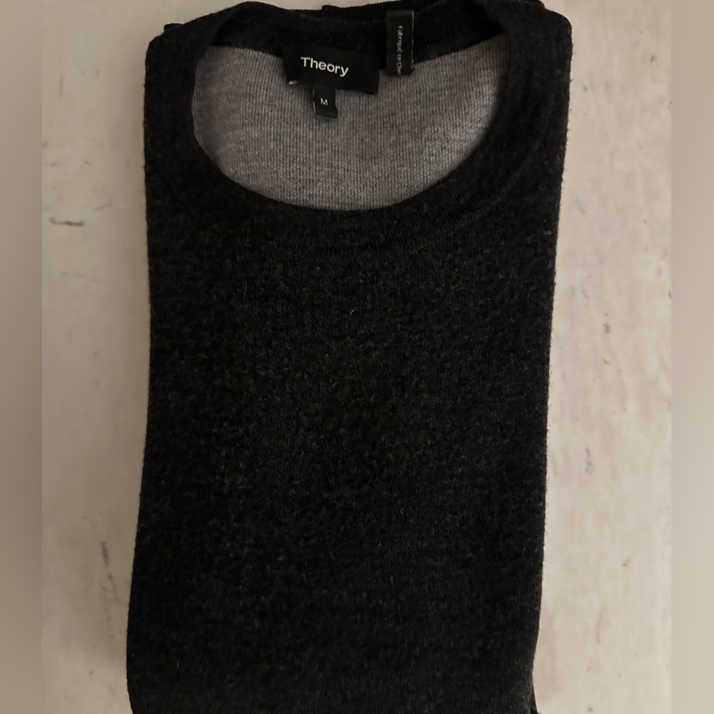 Theory Charcoal Crewneck Sweater